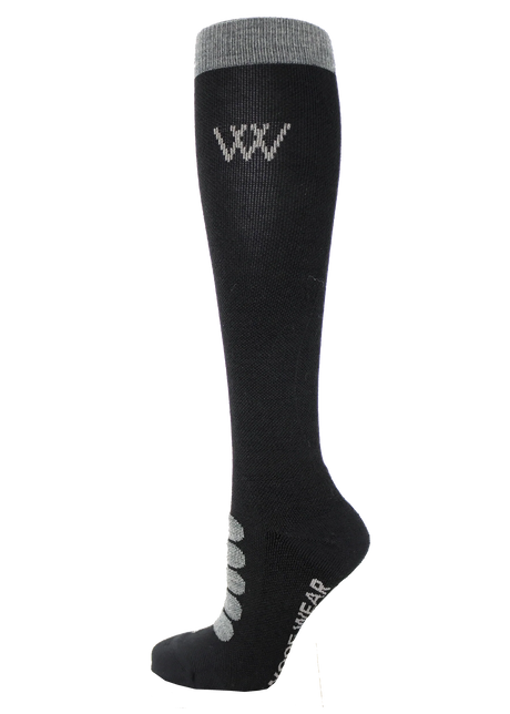 Woof Wear Long Winter Tech Riding Sock #colour_black-grey