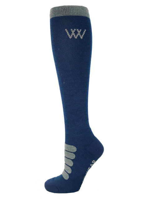 Woof Wear Long Winter Tech Riding Sock #colour_navy-grey