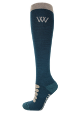 Woof Wear Long Winter Tech Riding Sock #colour_petrol-stone