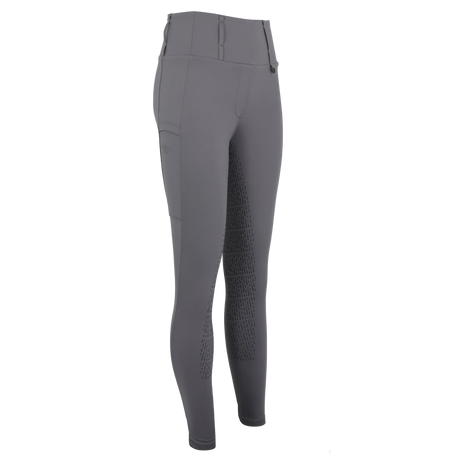 Woof Wear All Season Ladies Full Seat Riding Tights #colour_dove-grey