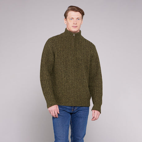 Toggi Wessex Chunky Men's Knit Sweater #colour_olive-green