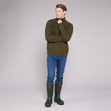 Toggi Wessex Chunky Men's Knit Sweater #colour_olive-green