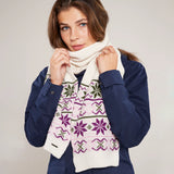 Toggi Weston Knitted Scarf #colour_winter-white