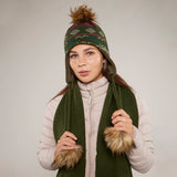 Toggi Winterton Knitted Trapper Hat #colour_moss