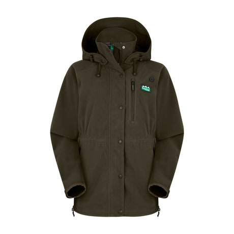 Ridgeline Womens Monsoon Classic Jacket #colour_deep-forest
