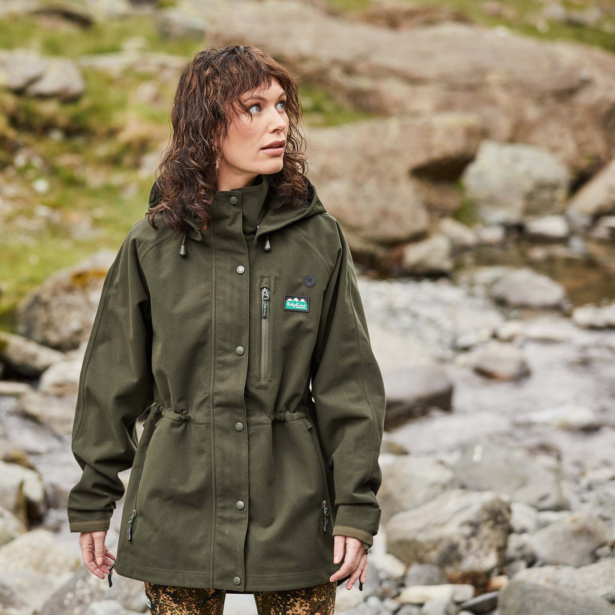 Ridgeline Womens Monsoon Classic Jacket #colour_deep-forest