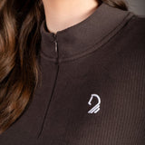 HKM Ladies Longsleeve Shirt -Arezzo Soft- #colour_dark-brown