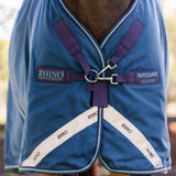 Horseware Ireland Rhino 100g Turnout Rug #colour_navy-grey-aqua-grey