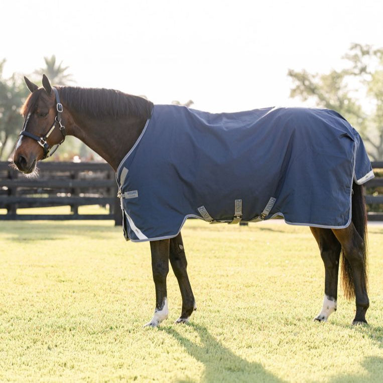 Horseware Ireland Rhino 100g Turnout Rug #colour_navy-titanium-grey-classic-blue