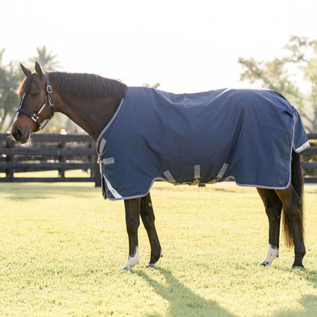 Horseware Ireland Rhino 100g Turnout Rug #colour_navy-titanium-grey-classic-blue