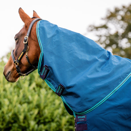 Horseware Ireland Rhino Turnout Hood 0g #colour_navy-aqua-grey