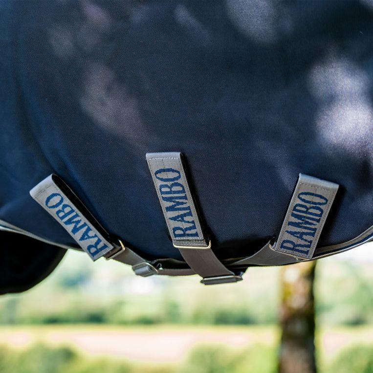 Horseware Ireland Rambo 1680D Plus Turnout 100g #colour_navy-thunderstorm-grey-silver