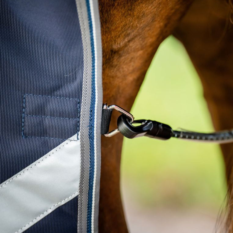 Horseware Ireland Rambo 1680D Plus Turnout 100g #colour_navy-thunderstorm-grey-silver