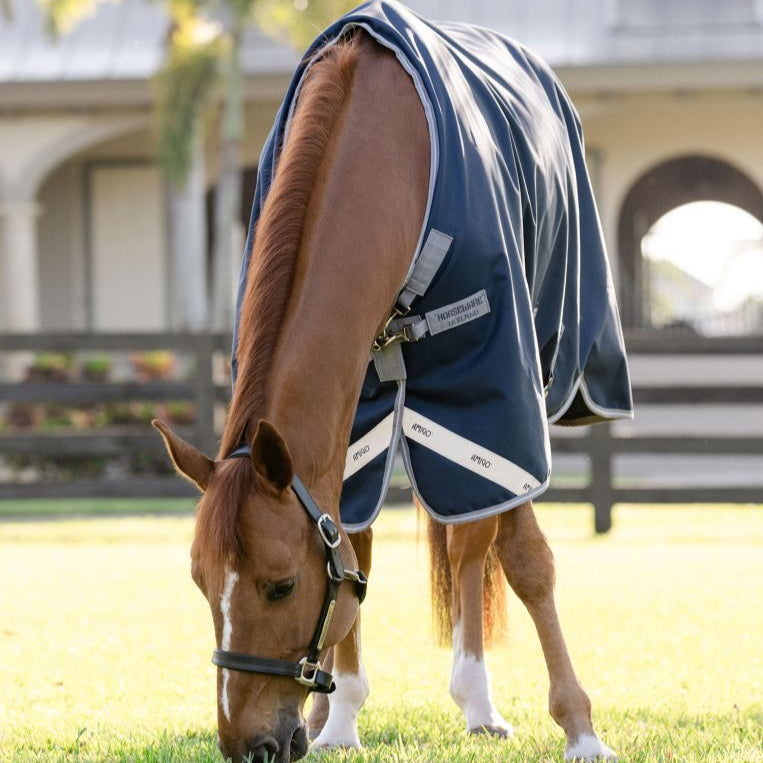 Horseware Ireland Amigo 1200D 50g Turnout Rug #colour_navy-titanium-grey-silver