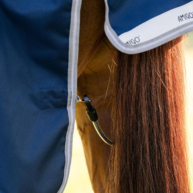 Horseware Ireland Amigo 1200D 50g Turnout Rug #colour_navy-titanium-grey-silver