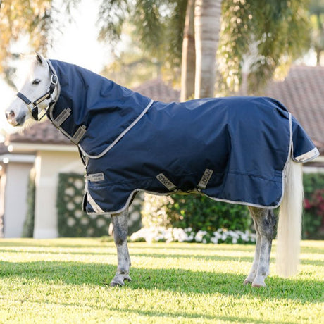 Horseware Ireland Amigo 1200D Plus Pony 0g Turnout Rug #colour_navy-titanium-grey-silver