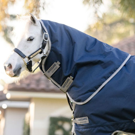 Horseware Ireland Amigo 1200D Pony 50g Turnout Rug #colour_navy-titanium-grey-silver