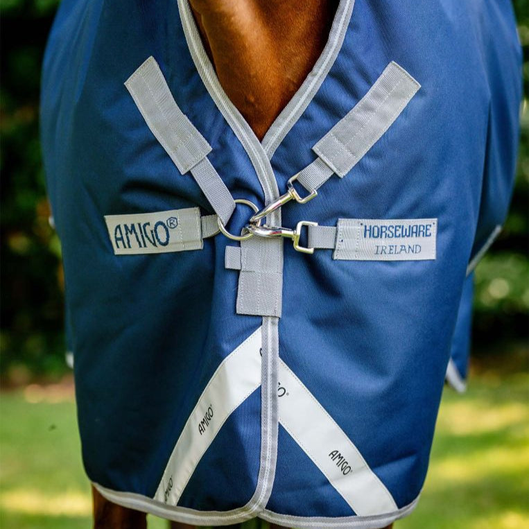 Horseware Ireland Amigo 1200D Wug 50g Turnout Rug #colour_navy-titanium-grey-silver