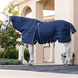 Horseware Ireland Rambo Optimo 200g Plus Stable Rug #colour_navy-thunderstorm-silver-grey