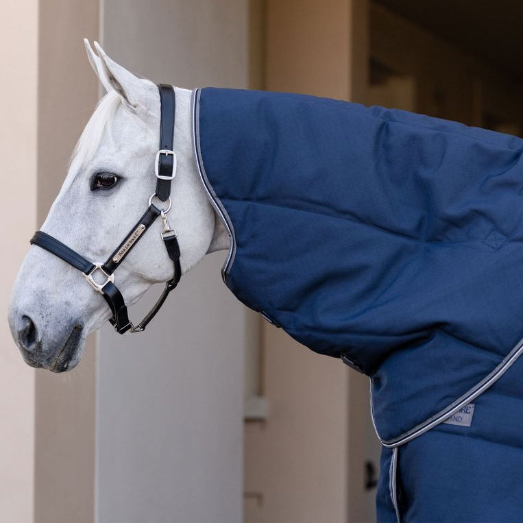 Horseware Ireland Rambo Optimo 200g Plus Stable Rug #colour_navy-thunderstorm-silver-grey