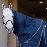 Horseware Ireland Rambo Optimo Stable Hood 200g #colour_navy-thunderstorm-grey-silver