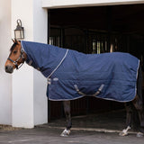 Horseware Ireland Rhino 100g Stable Hood #colour_navy-titanium-grey-classic-blue