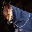 Horseware Ireland Rhino 200g Stable Hood #colour_navy-titanium-grey-classic-blue