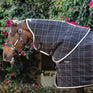 Horseware Ireland Rhino 200g Stable Hood #colour_black-grey-white-check-grey