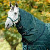 Horseware Ireland Amigo Ripstop Insulator Stable Hood 100g #colour_dynasty-green-navy-silver