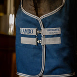 Horseware Ireland Rambo Techni Waffle Cooler #colour_navy-thunderstorm-grey-silver