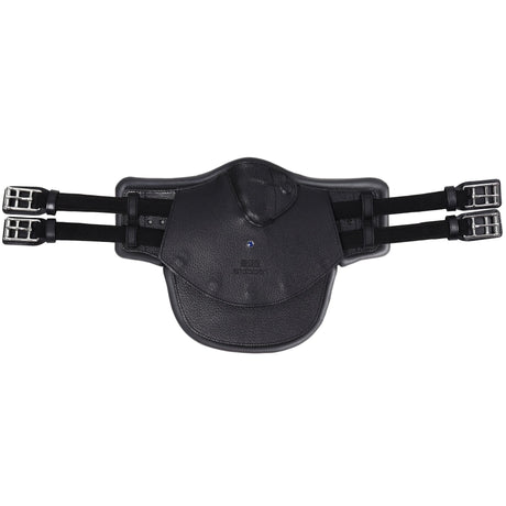 Stubben Equi-Soft® Belly Stud Girth with Cover - Black  #colour_vachette-leather-black