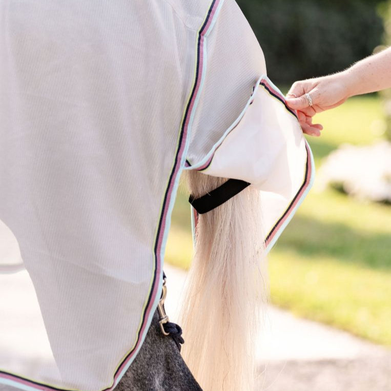 Horseware Ireland Amigo Bug Rug Pony Plus #colour_silver-lime-navy-pink-blue