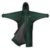 EQUIDRY Women's Thick Fleece Evolution Fixed Hood #colour_black-forest-green-grey
