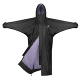 EQUIDRY Women's Thick Fleece Evolution Fixed Hood #colour_black-lilac