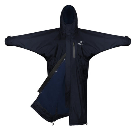 EQUIDRY Women's Thick Fleece Evolution Fixed Hood - Navy/Blue #colour_navy-navy