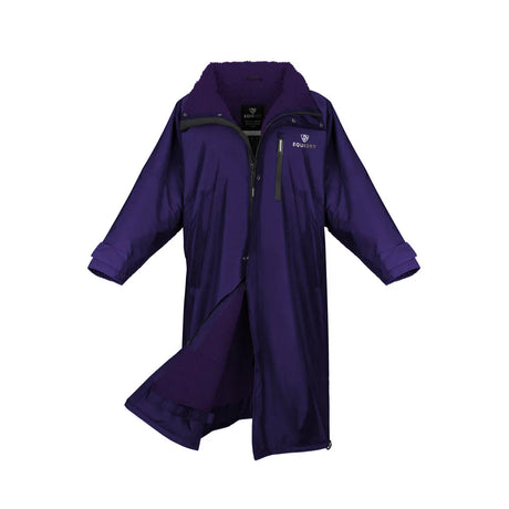 EQUIDRY Women's Thick Fleece Evolution Stowaway Hood #colour_purple-purple
