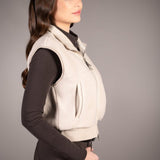 HKM Ladies Vest -Arezzo Teddy- #colour_beige