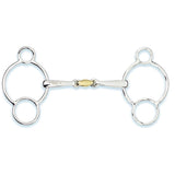 Stubben Steeltec 2280 Double Broken Sweet Copper 3-Ring Gag