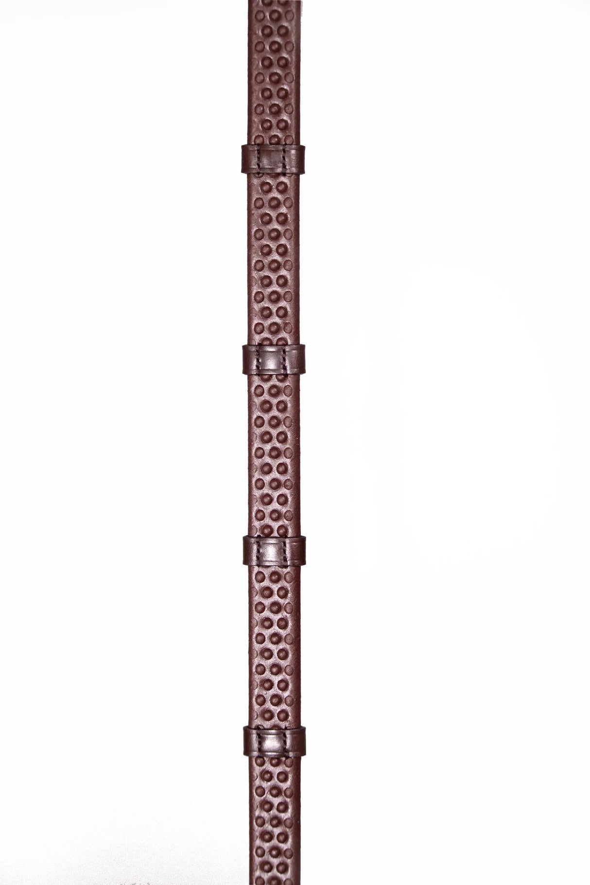Henry James BioThane Bio Grip Hybrid Rubber Reins with Leather Stoppers #colour_havana-brown