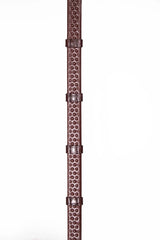 Henry James BioThane Bio Grip Hybrid Rubber Reins with Leather Stoppers #colour_havana-brown