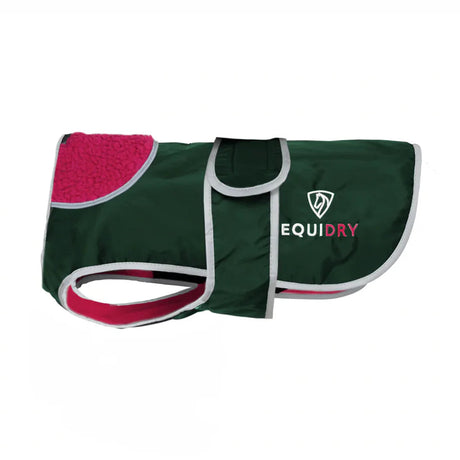 EQUIDRY Dog Coat #colour_black-forest-green-peacock-pink