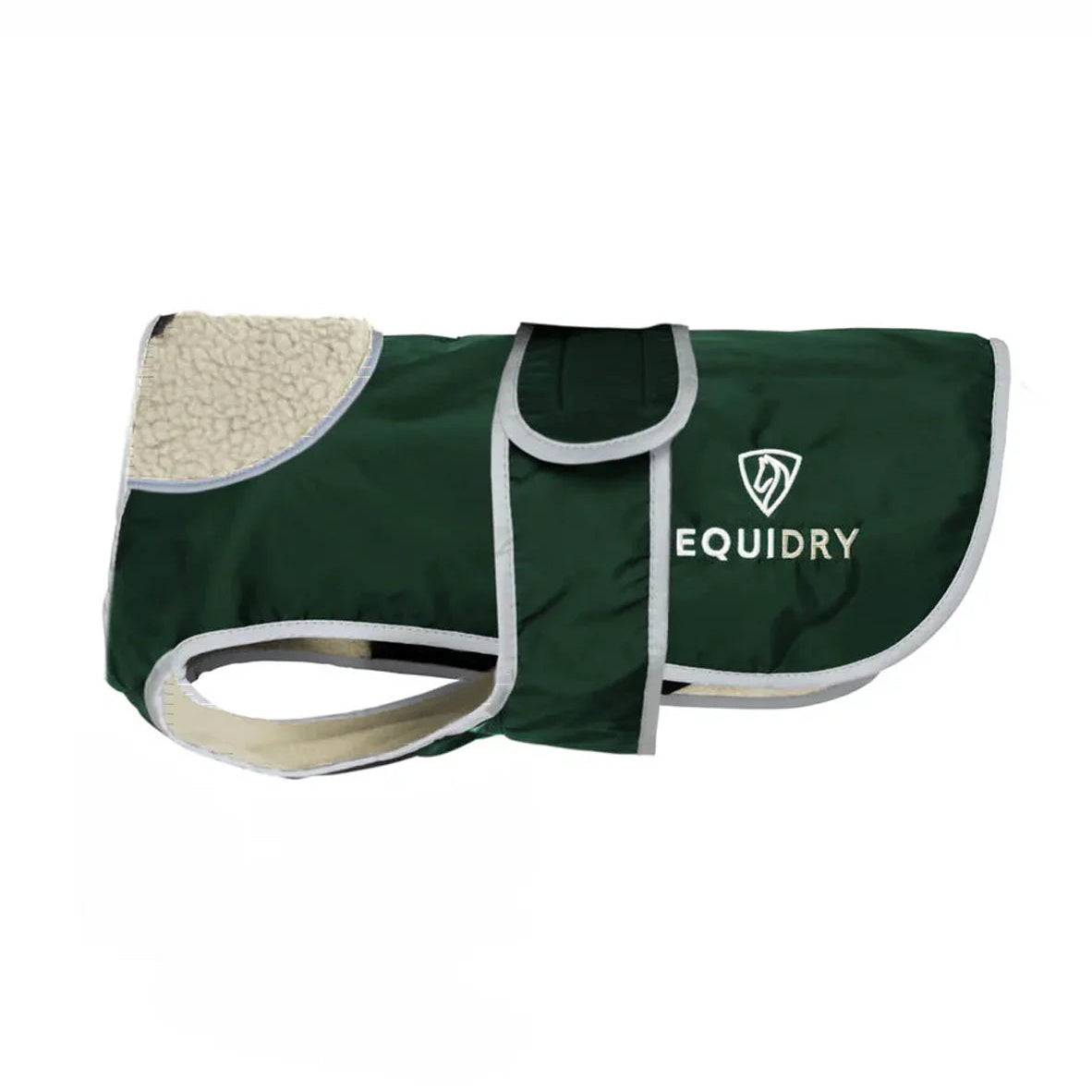 EQUIDRY Dog Coat #colour_black-forest-green-cream