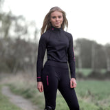 EQUIDRY Children's Water Repellent Base Layer #colour_black-peacock-pink