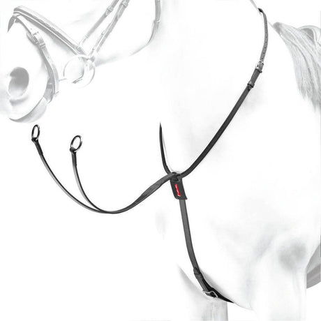 Equipe Leather Martingale with Silver Fittings_#Colour_black