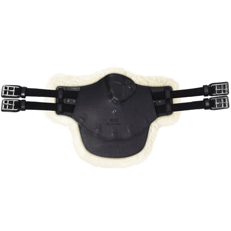 Stubben Equi-Soft® Belly Stud Girth with Cover - Black  #colour_lambskin-ecru-white