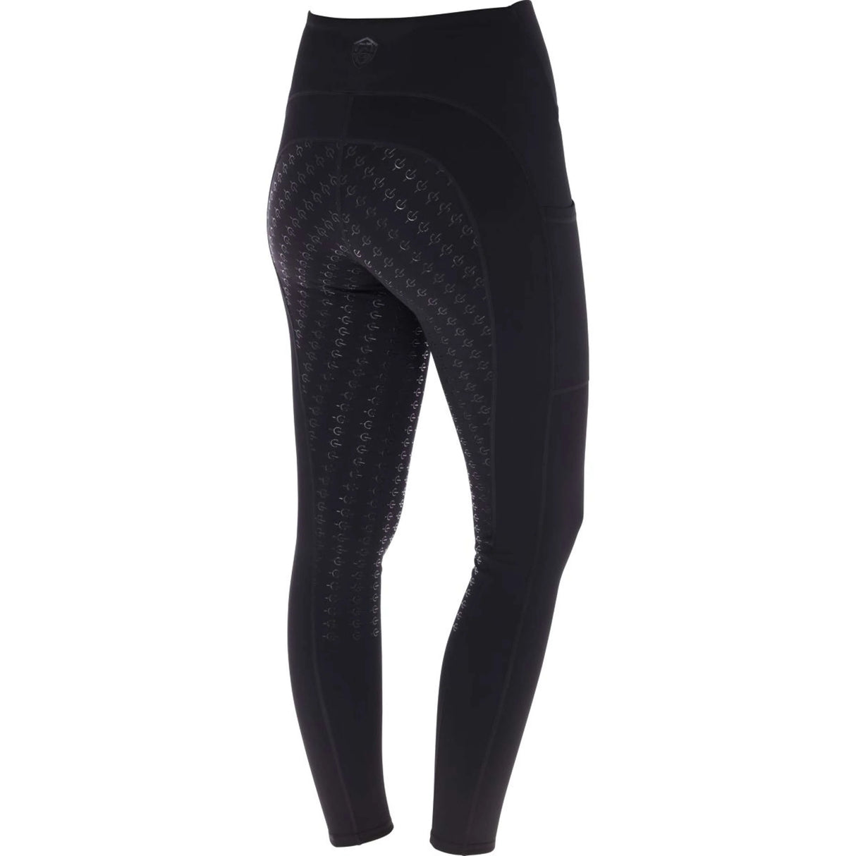 Covalliero Children's Full Grip Riding Tights #colour_black