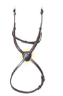 Henry James Figure 8 Sheepskin Grackle Noseband #colour_havana-brown