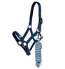 Horseware Ireland Newmarket Headcollar & Leadrope #colour_whitney-navy
