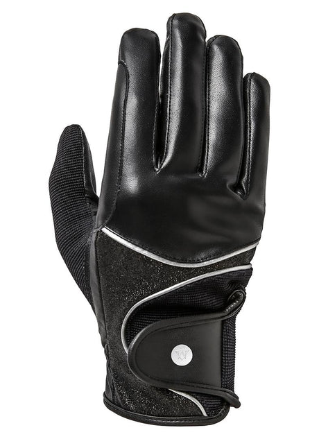 Mountain Horse Diamond Rider Glove #colour_silver-black