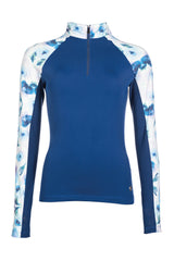 HKM Ladies Functional Shirt -Essentials Flower #colour_royal-blue/light-blue